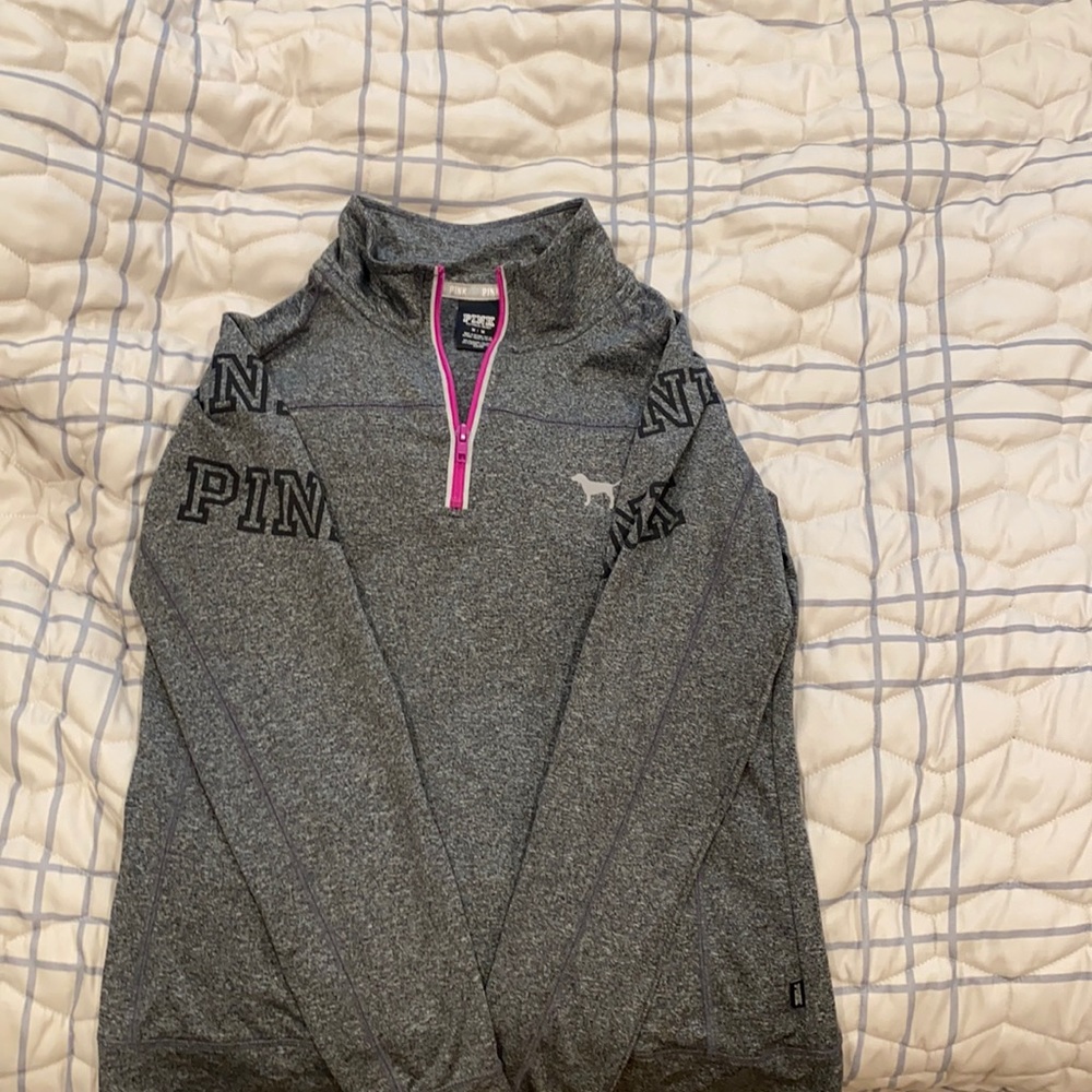 Gray PINK long sleeve athletic sweatshirt medium